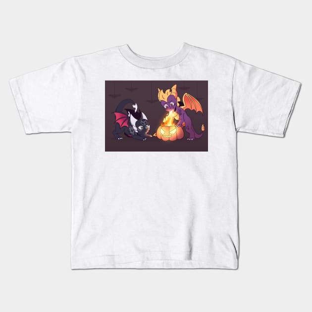 Halloween Spyro Kids T-Shirt by Dragnoodles